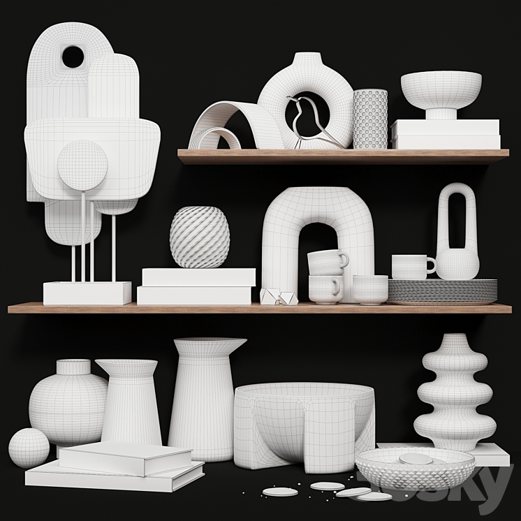 decorative set 07 3DS Max Model - thumbnail 2