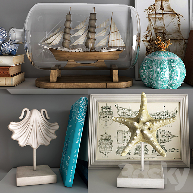 Decorative set 09 3DS Max Model - thumbnail 2