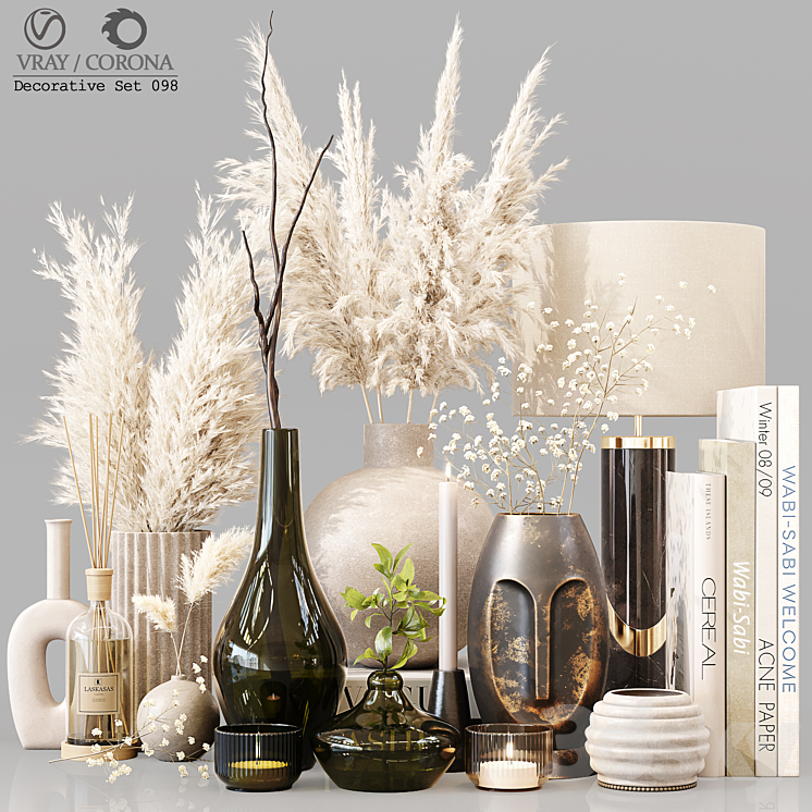 Decorative Set 098 3DS Max Model - thumbnail 1