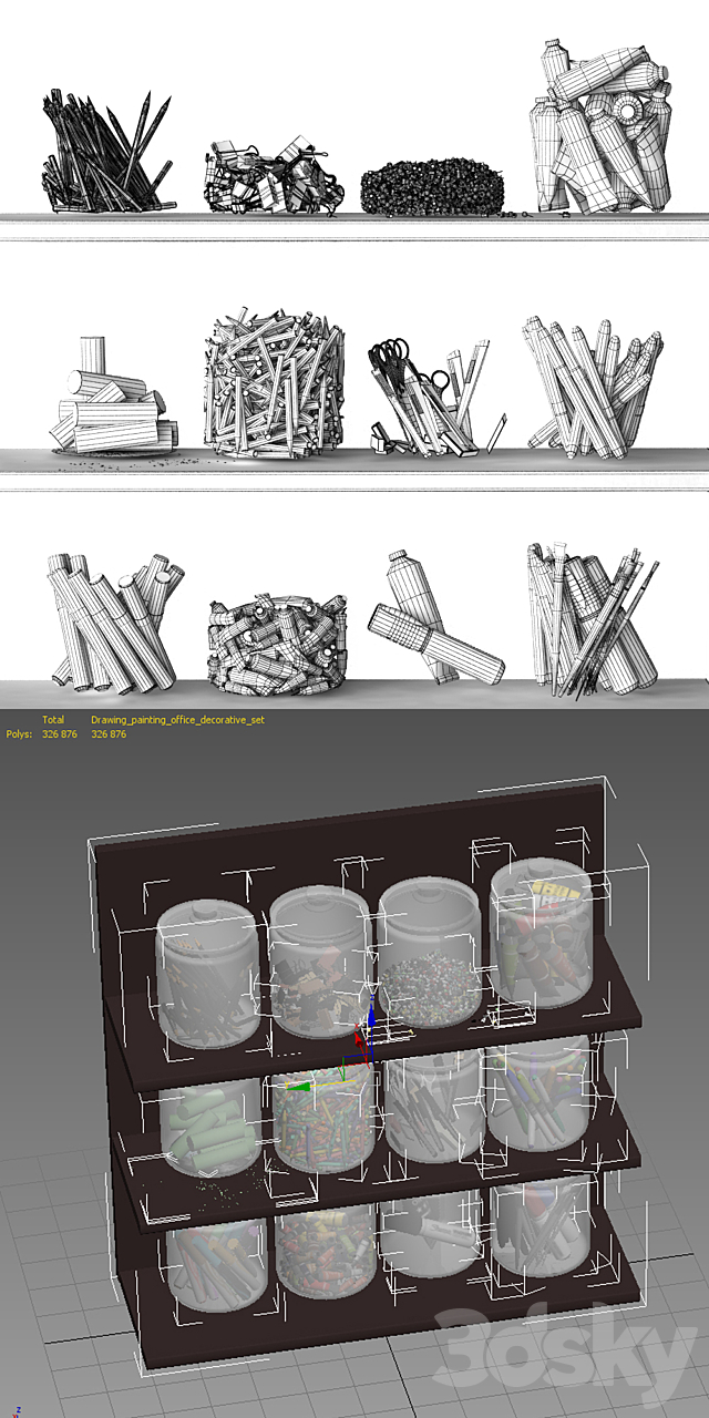 Decorative set 2 3DSMax File - thumbnail 3