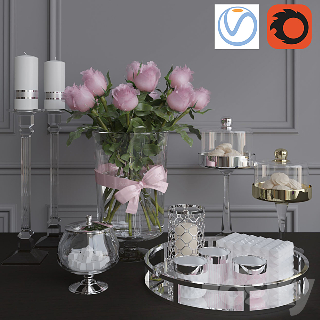 Decorative set 2 Vray + Corona 3DSMax File - thumbnail 1