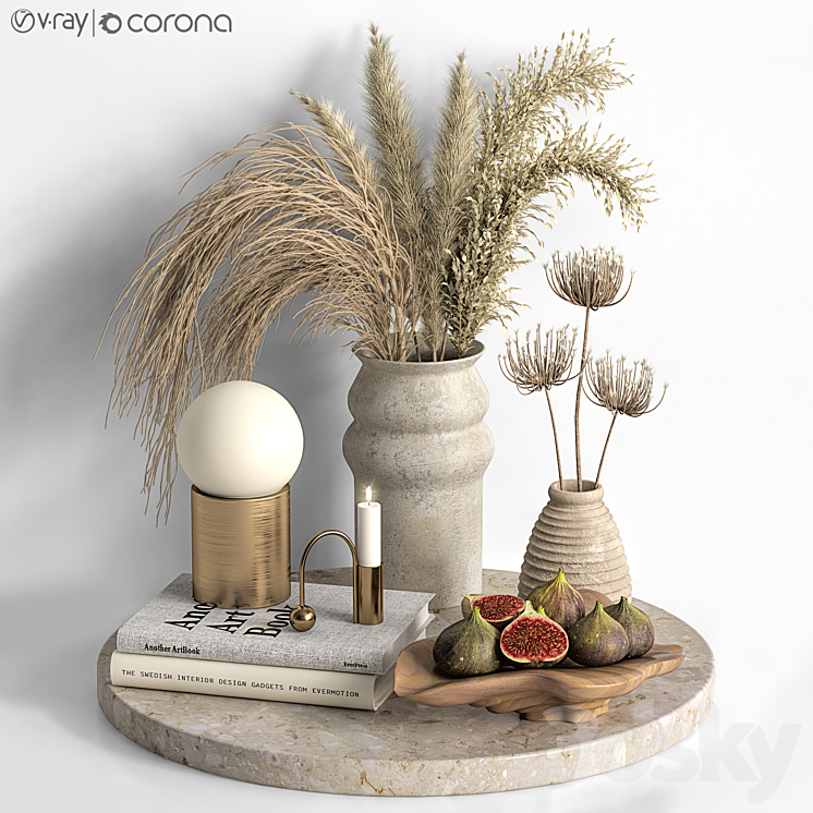 Decorative Set 25 3DS Max Model - thumbnail 1