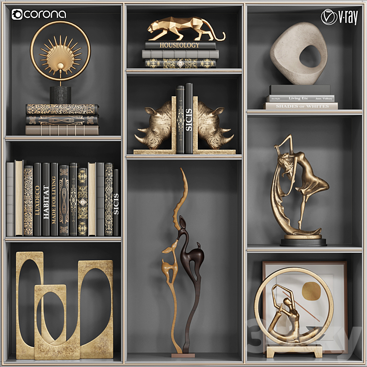 decorative set 28 3DS Max Model - thumbnail 1