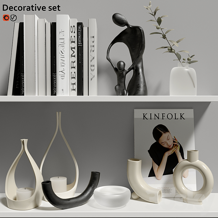 Decorative set 3DS Max Model - thumbnail 1