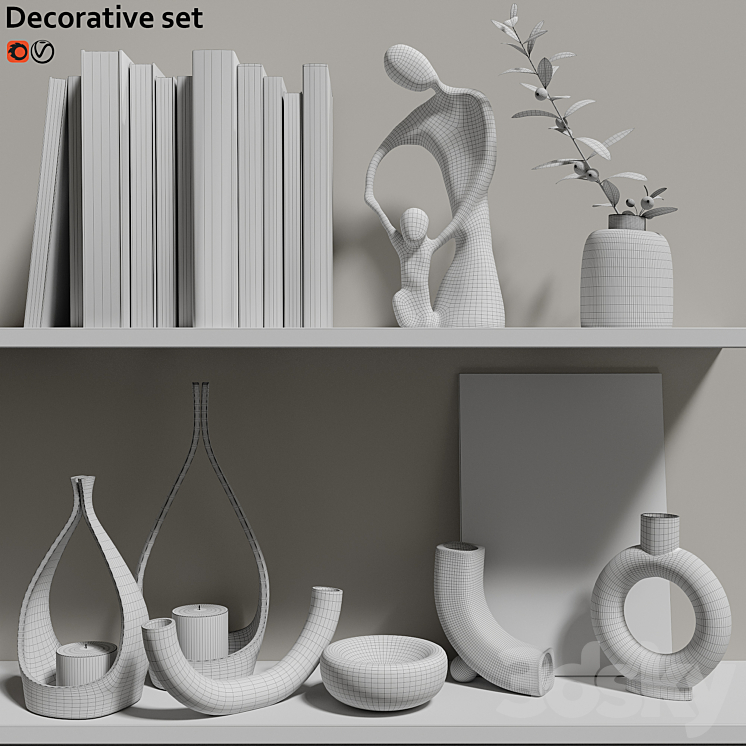 Decorative set 3DS Max Model - thumbnail 2