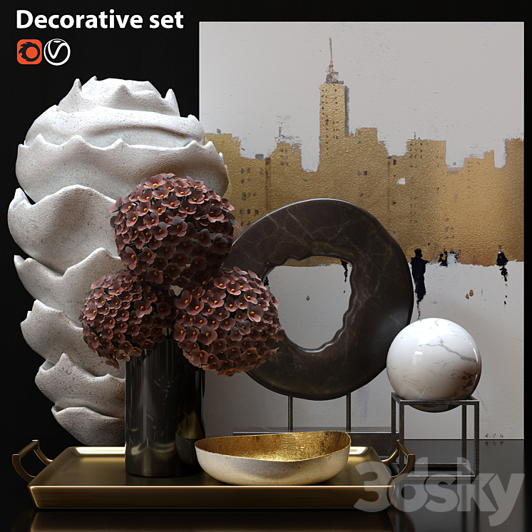 Decorative set 3DS Max - thumbnail 1