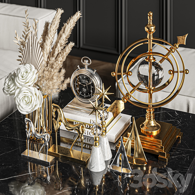 Decorative Set 40 3DS Max Model - thumbnail 2