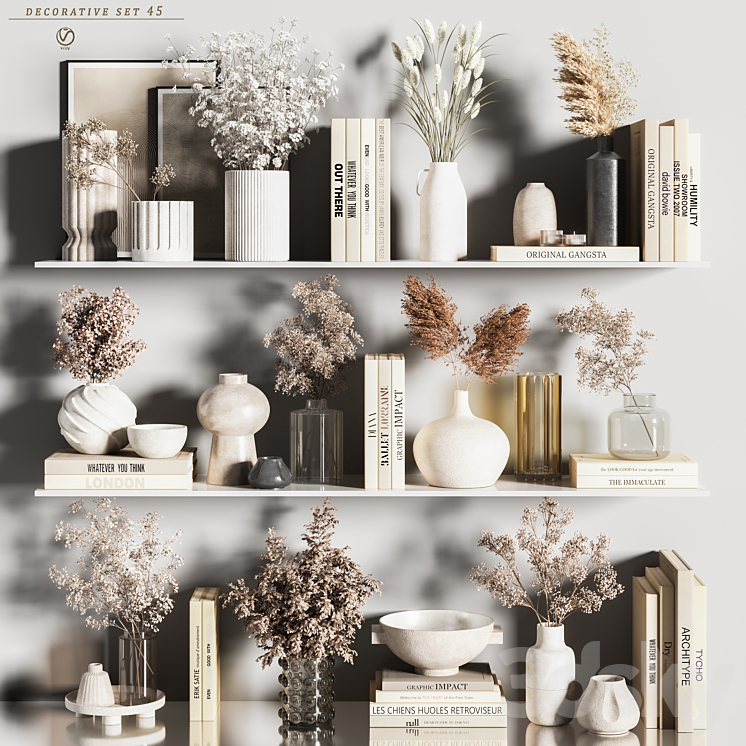 decorative set 45(vray) 3DS Max Model - thumbnail 1