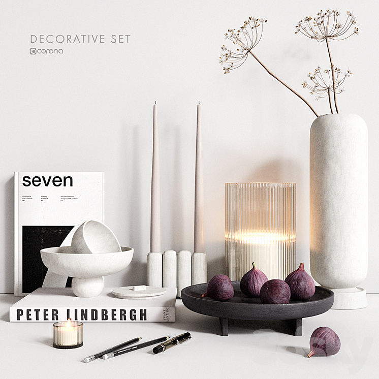 Decorative Set 54 3DS Max Model - thumbnail 1