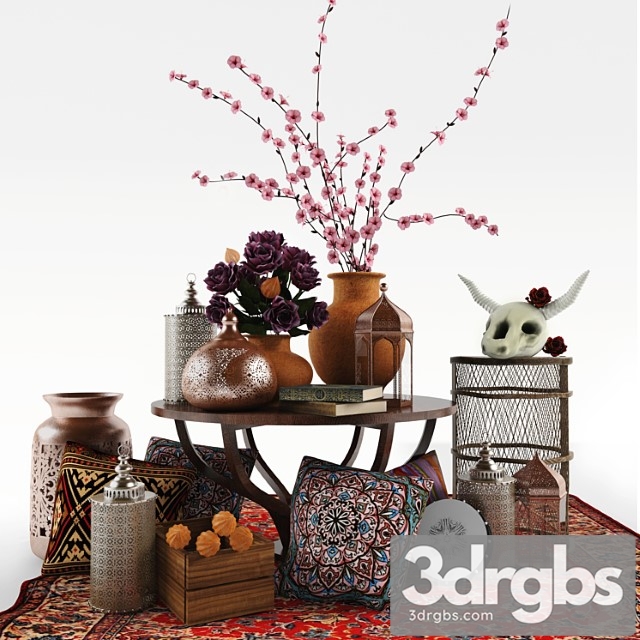 Decorative set Boho set 3dsmax Download - thumbnail 1