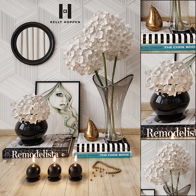 Decorative set by Kelly Hoppen 3DS Max Model - thumbnail 1