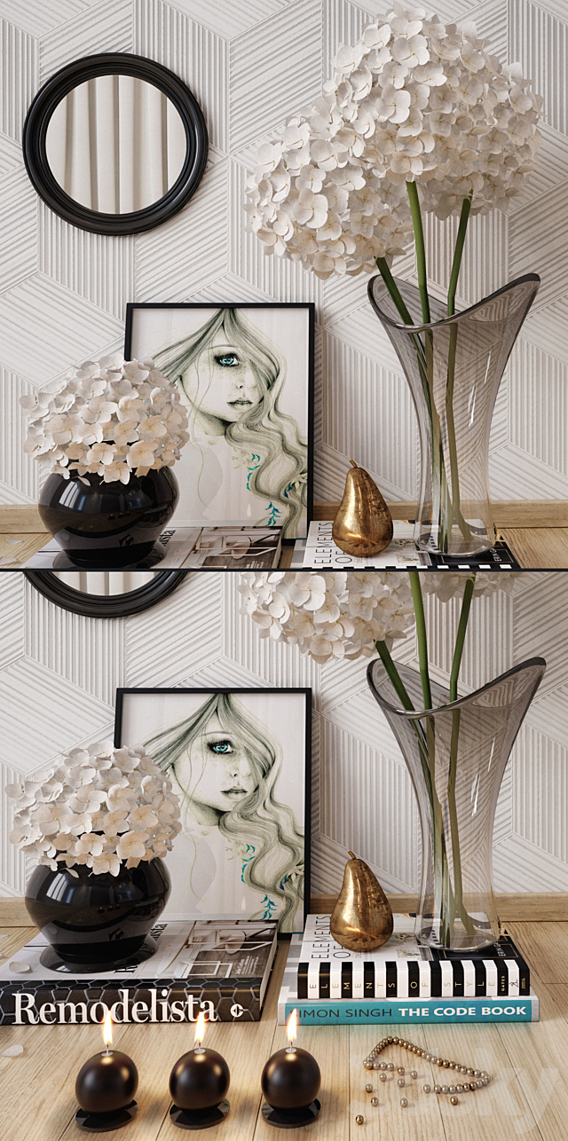 Decorative set by Kelly Hoppen 3DS Max Model - thumbnail 2