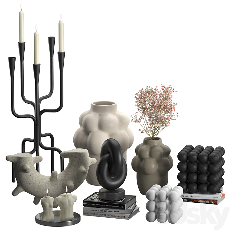 Decorative set (Corner Design) 3DS Max Model - thumbnail 1