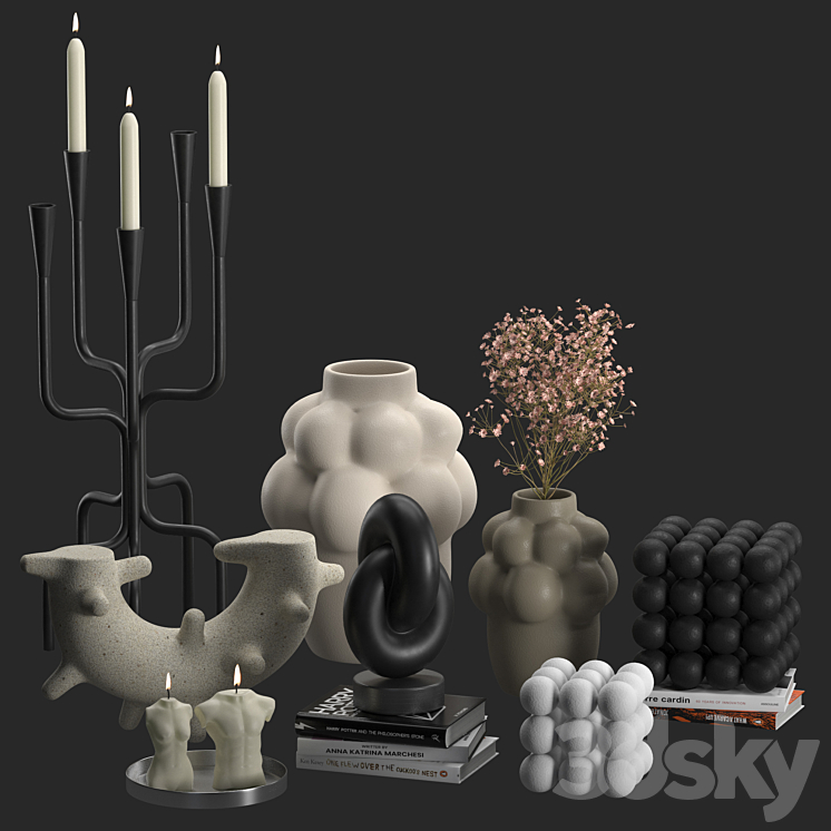 Decorative set (Corner Design) 3DS Max Model - thumbnail 2