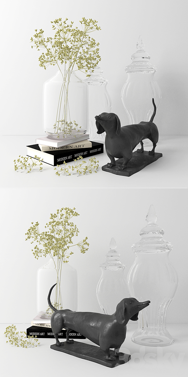 Decorative set – Dachshund Eichholtz 3DSMax File - thumbnail 2