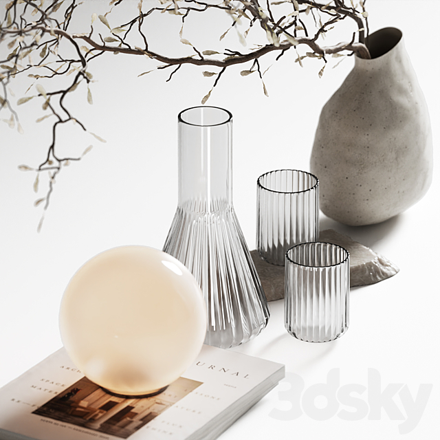 Decorative set for coffee table 51 3ds Max - thumbnail 2