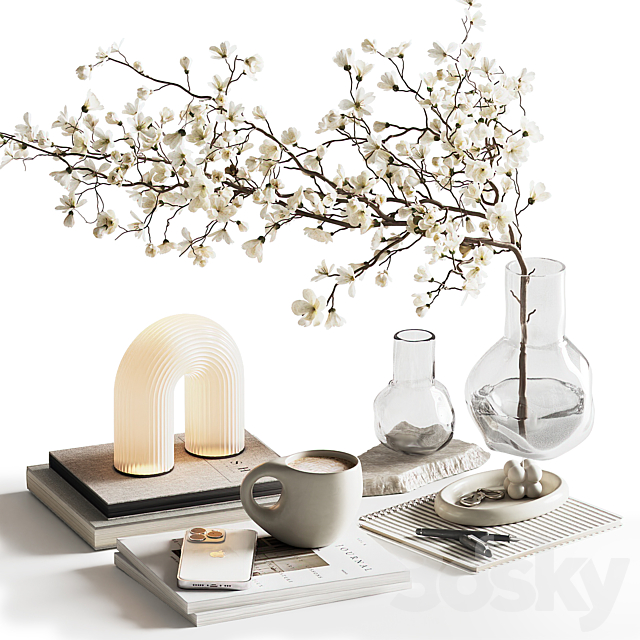 Decorative set for coffee table 52 3ds Max - thumbnail 1