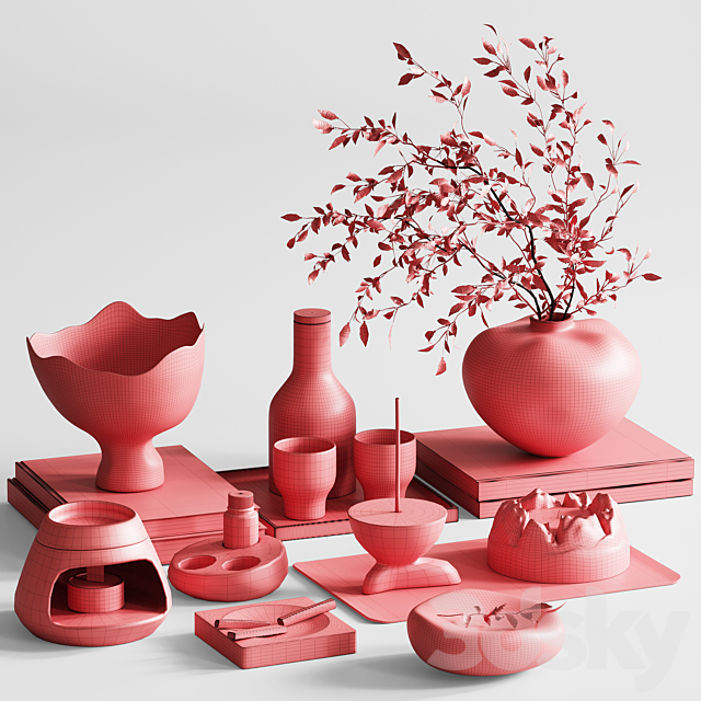 Decorative set H104 3DS Max Model - thumbnail 7