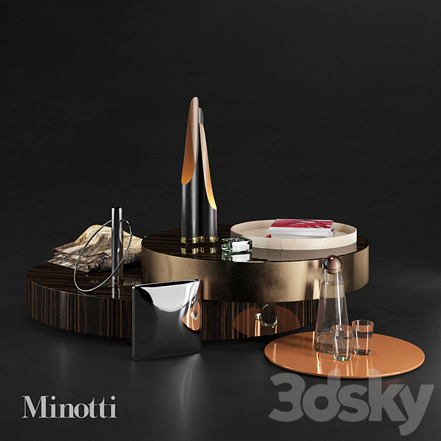 Decorative set Minotti 1 3DSMax File - thumbnail 1