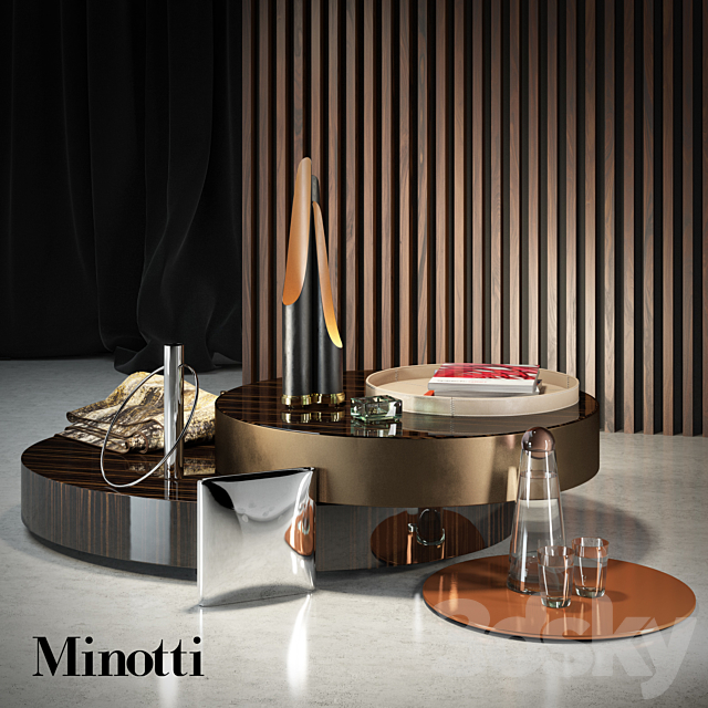 Decorative set Minotti 1 3DSMax File - thumbnail 2