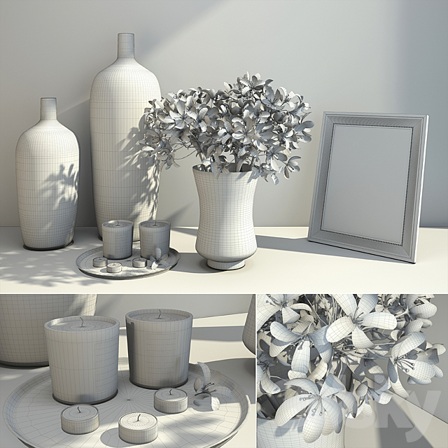 Decorative set of Bouquet 3DSMax File - thumbnail 2