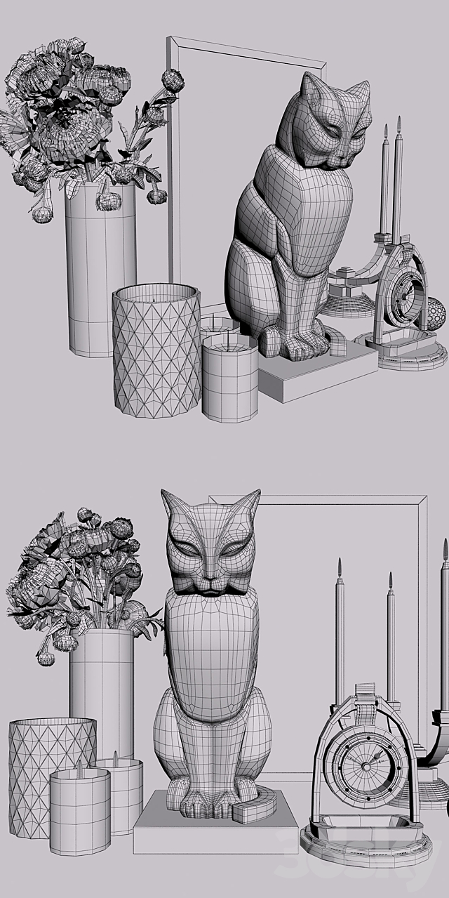 Decorative set of the firm Eichholtz. the set includes: 3DSMax File - thumbnail 3