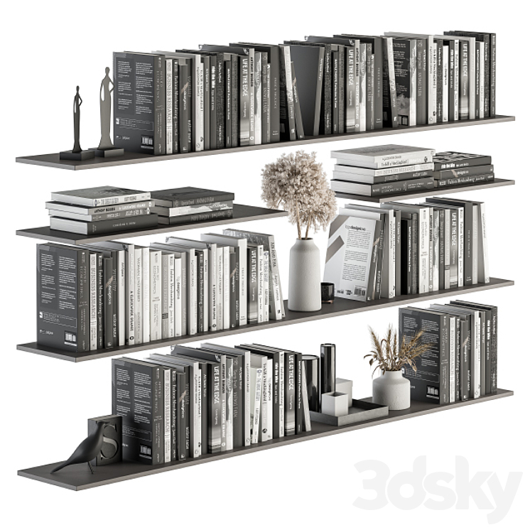 Decorative Set on Shelves and Decor objects – Set 07 3DS Max Model - thumbnail 3