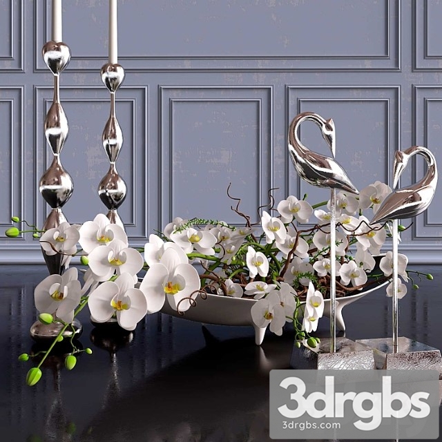 Decorative Set Orchid 1 3dsmax Download - thumbnail 1