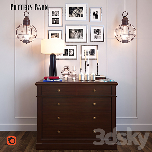 Decorative set Pottery Barn 3DSMax File - thumbnail 1