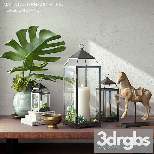 Decorative set Pottery barn decorative set_3 3dsmax Download - thumbnail 1