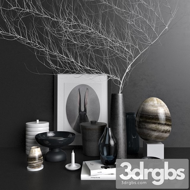 Decorative set Scandy set 3 3dsmax Download - thumbnail 1