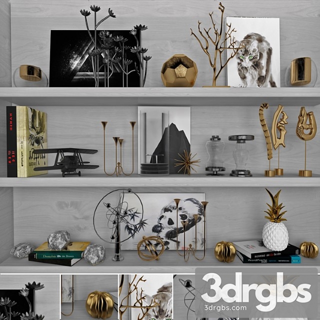 Decorative set Set-89 3dsmax Download - thumbnail 1