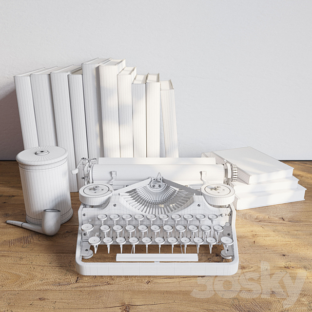 Decorative set Underwood 3DS Max Model - thumbnail 3