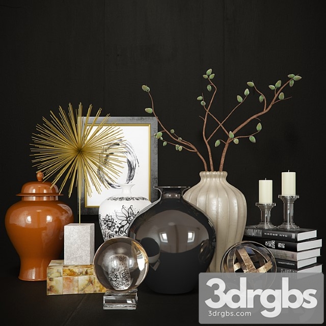 Decorative set Williams-sonoma set 2 3dsmax Download - thumbnail 1