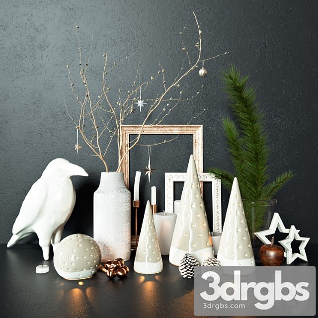 Decorative set Winter set 2 3dsmax Download - thumbnail 1