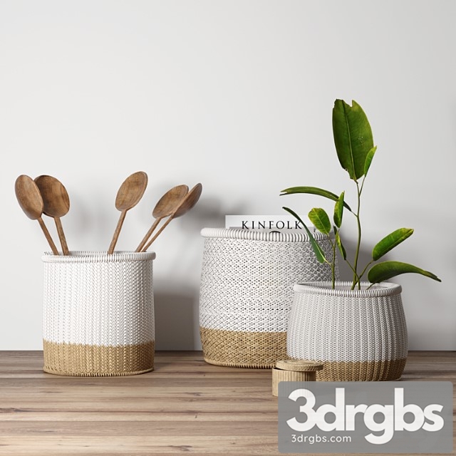 Decorative Set With Baskets 2 3dsmax Download - thumbnail 1