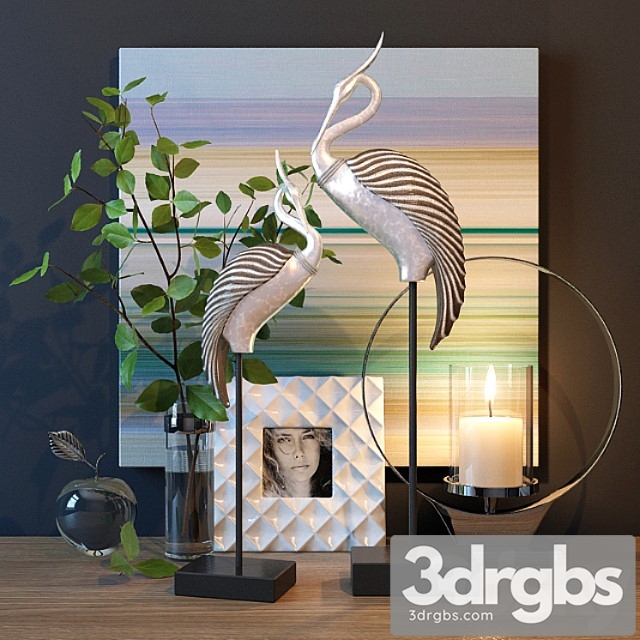 Decorative set with birds 3dsmax Download - thumbnail 1