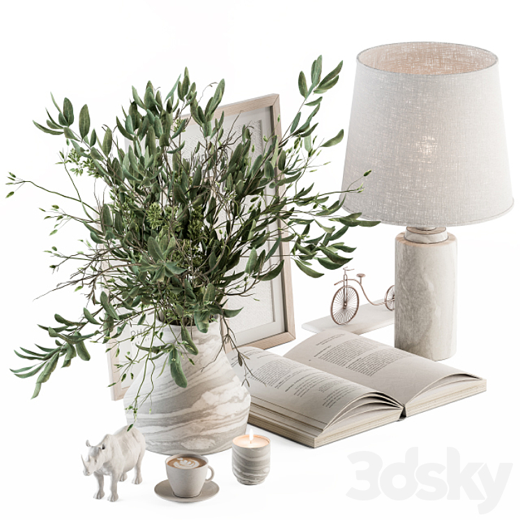 Decorative Set with Bouquet – Set 71 3DS Max Model - thumbnail 1