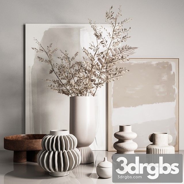 Decorative set with vases 3dsmax Download - thumbnail 1