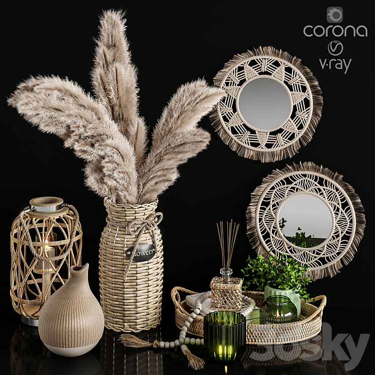 DECORATIVE SET02 3DS Max Model - thumbnail 1