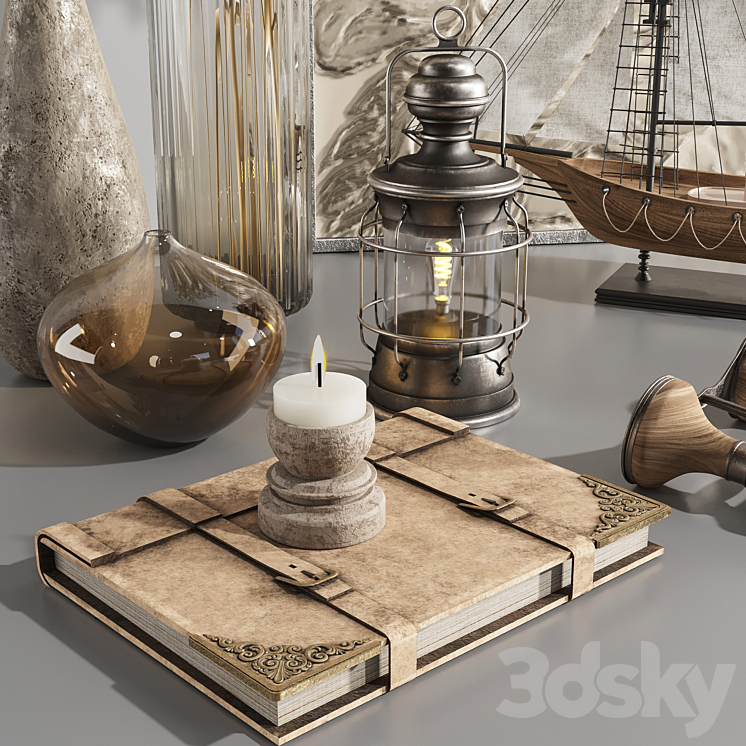 Decorative set02 3DS Max Model - thumbnail 2