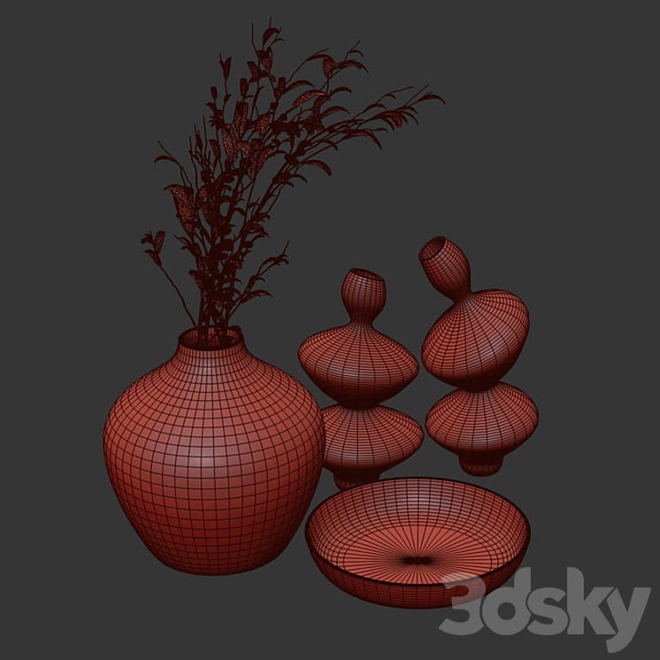 decorative set06 3DS Max Model - thumbnail 2