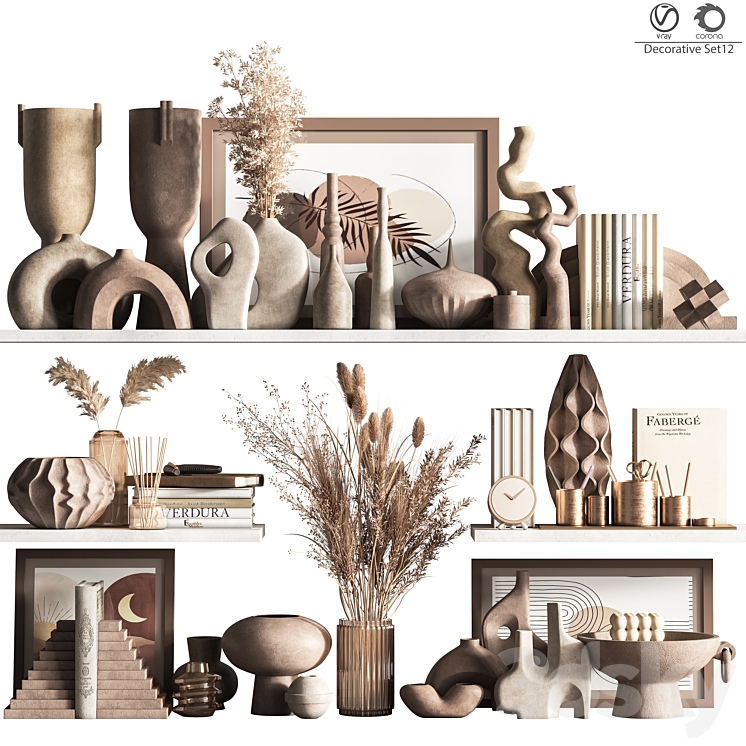 Decorative set12 3DS Max Model - thumbnail 2