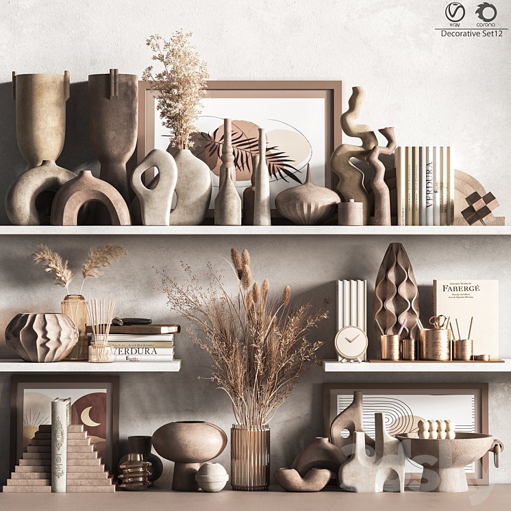 Decorative set12 3DS Max Model - thumbnail 3