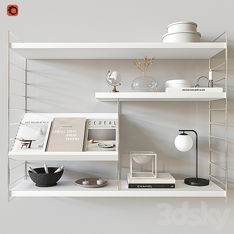 Decorative shelf 06 3DS Max Model - thumbnail 1