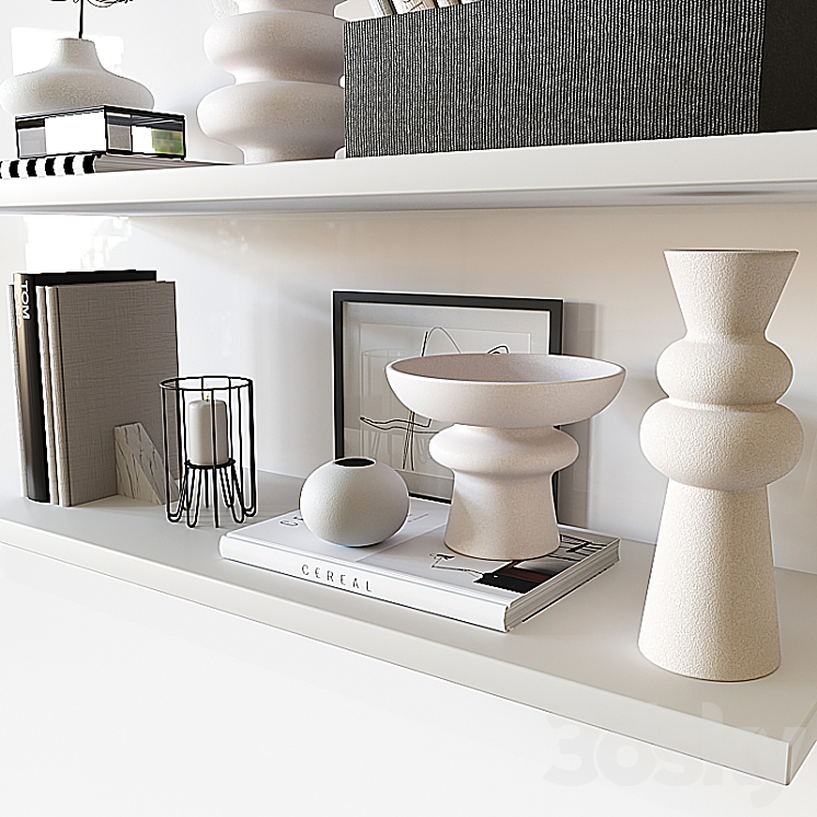 Decorative shelf hm 3DS Max Model - thumbnail 2