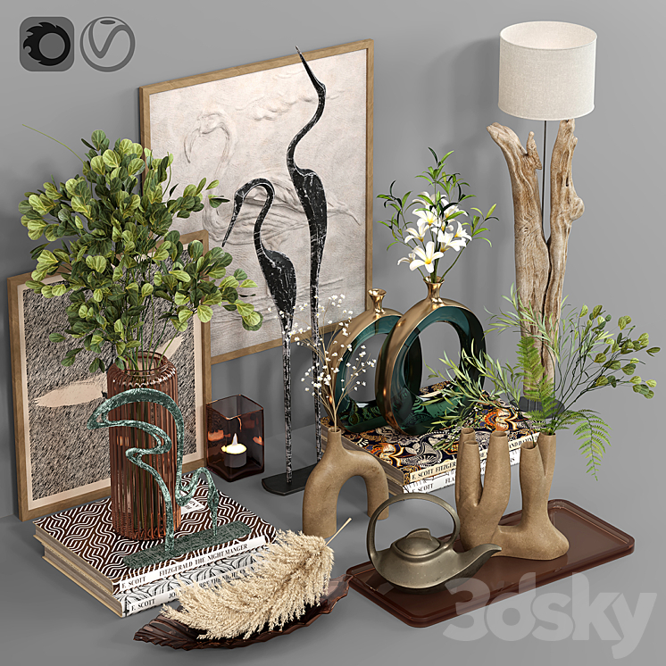 Decorative_Set_3 3DS Max Model - thumbnail 2