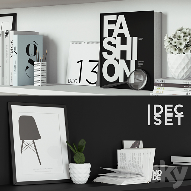 DECORSET B &W 3DSMax File - thumbnail 3