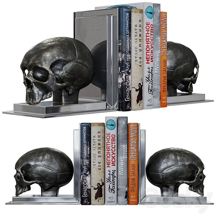 Eichholtz Bookend Skull Set 3DS Max Model - thumbnail 1