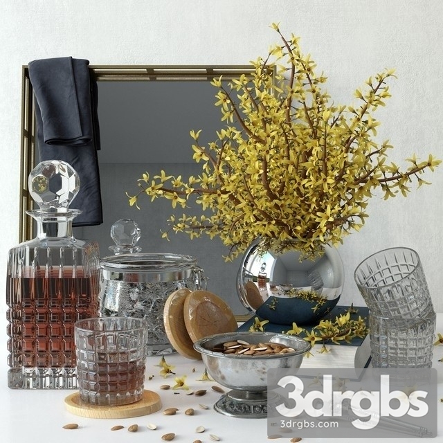 Forsythia Decorative Set 3dsmax Download - thumbnail 1